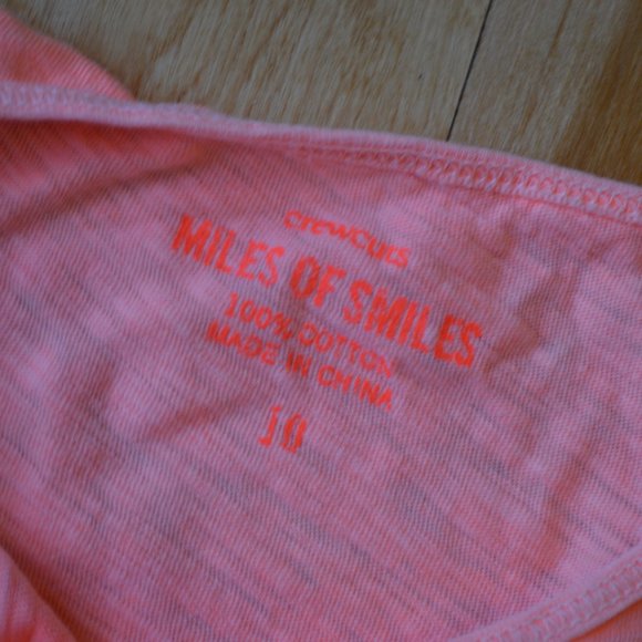 Crewcuts MILES OF SMILES Girls (10) Neon Pink Tank - Picture 2 of 3